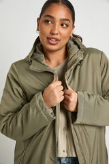 Plus Zip Up Parka Jacket