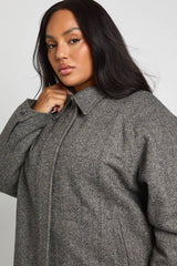 Plus Wool Look Oversized Jacket