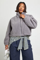 Plus Zip Up Teddy Jacket