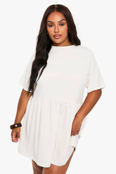 Plus Rib T-Shirt Smock Dress