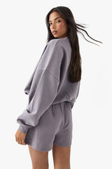 DSGN Studio Embroidered Oversized Bubble Hem Sweatshirt