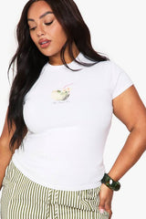 Plus Coconut Fitted Tee
