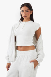 DSGN Studio Button Detail Embroidered Short Sleeve Top