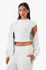 DSGN Studio Button Detail Embroidered Short Sleeve Top