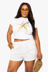 Plus Floral Baby Tee