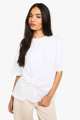 Gathered Front Twist T-Shirt