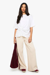 Gathered Front Twist T-Shirt
