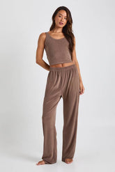 Tall Velour Cami and Wide Leg Trouser Lounge Set
