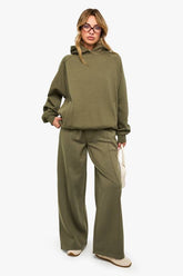 Pintuck Detail Straight Leg Jogger