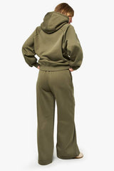 Pintuck Detail Straight Leg Jogger