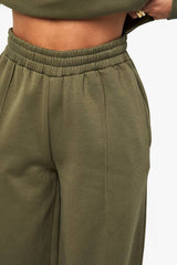 Pintuck Detail Straight Leg Jogger