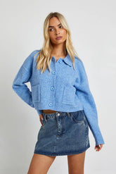 Boxy Fit Pocket Detail Cardigan