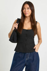 Scoop Neck Tailored Waistcoat