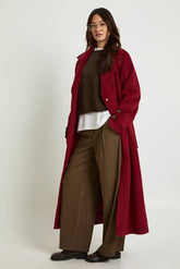 Tall Belted Wool Blend Coat