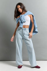 The Petite High Waist Straight Leg Jean