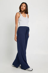Maternity Basic Rib Wide Leg Trouser