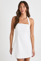 Tailored Halterneck A-line Dress