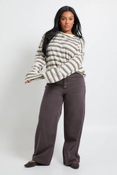 Plus Mid Waist Baggy Skater Jean