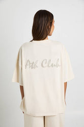 Ath Club Towelling Applique Oversized T-shirt