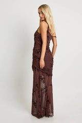 Strappy Devore Maxi Dress