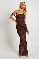 Strappy Devore Maxi Dress