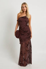 Strappy Devore Maxi Dress