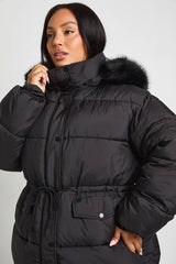 Plus Faux Fur Trim Parka