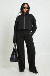 Cropped Bomber Jacket And Tailored Jogger Tracksuit