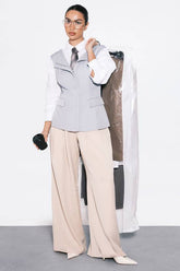 Boohoo Basics Tailored Wide Leg Trouser