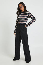 Petite Boohoo Basics Tailored Flare Trouser