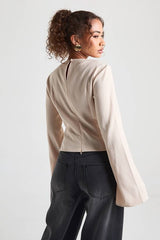 Gold Trim Long Sleeve Top