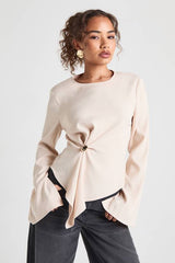 Gold Trim Long Sleeve Top