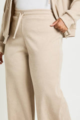 Plus Knitted Rib Wide Leg Jogger