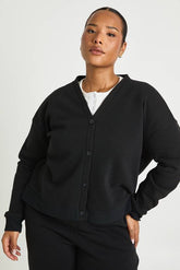 Plus Button Down Oversized Cardigan