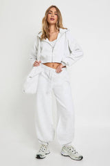 Cuffed Jogger And Zip Through Hoodie 3 Piece Tracksuit
