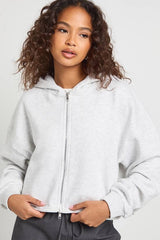 Adjustable Waist Zip Through Hoodie