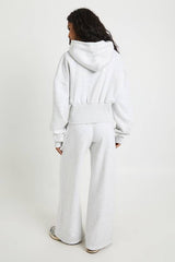 Cinched Waist Button Through Hooded Tracksuit