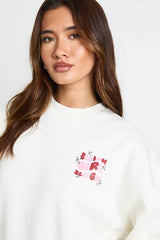 Sleigh Girl Printed Oversized Sweatshirt