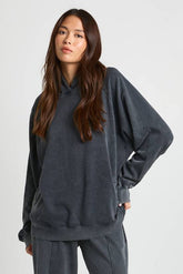 Washed Raglan Seam Oversized Hoodie