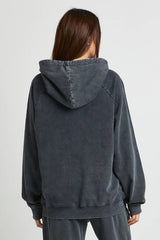 Washed Raglan Seam Oversized Hoodie