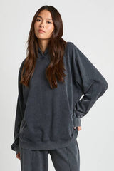 Washed Raglan Seam Oversized Hoodie