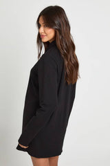 Collared Gold Button Tshirt Dress