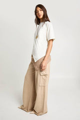 Washed Wide Leg Cargo Jogger