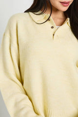 Collared Button Down Oversized Knitted Jumper