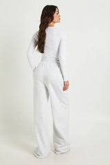 Tall High Waist Pleat Detail Straight Leg Jogger