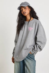 Wellness Club Puff Print Oversized Sweatshirt