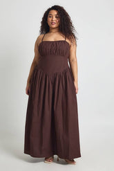Plus Bodice Detail Skater Maxi Dress