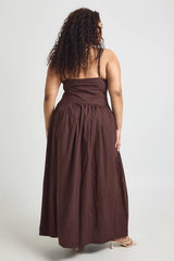 Plus Bodice Detail Skater Maxi Dress