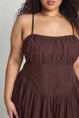 Plus Bodice Detail Skater Maxi Dress