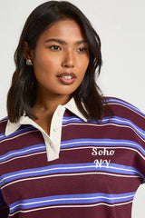Plus Soho NY Stripe Rugby Sweatshirt
